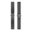 Beline Bracelete para relógio 22mm metal favo de mel preto