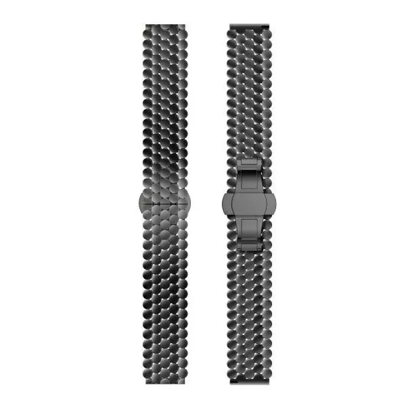 Beline Bracelete para relógio 22mm metal favo de mel preto