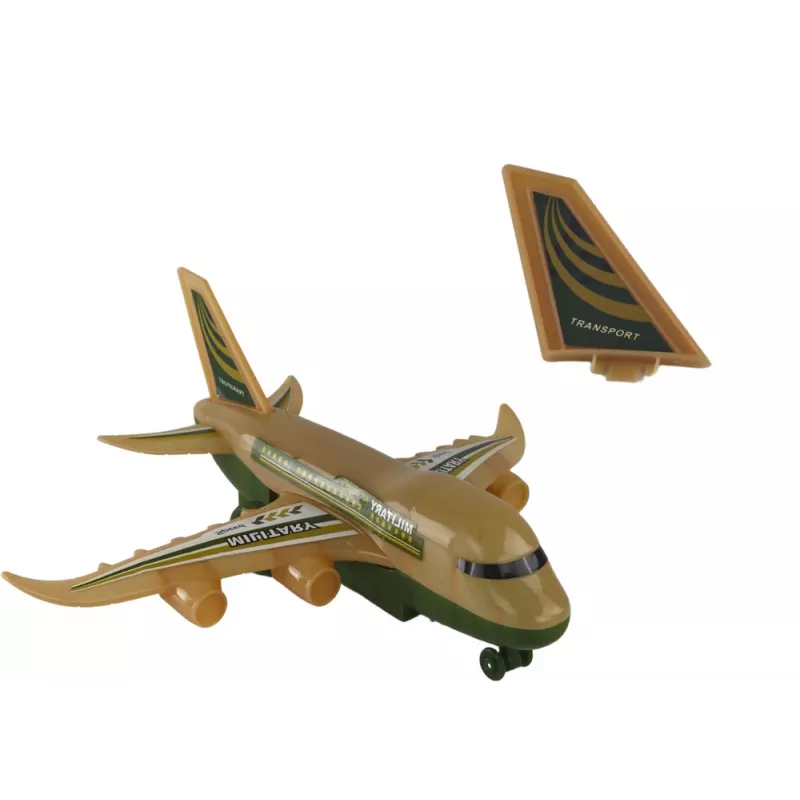 LEAN TOYS avião R/C telecomandado militar camuflado luzes comando