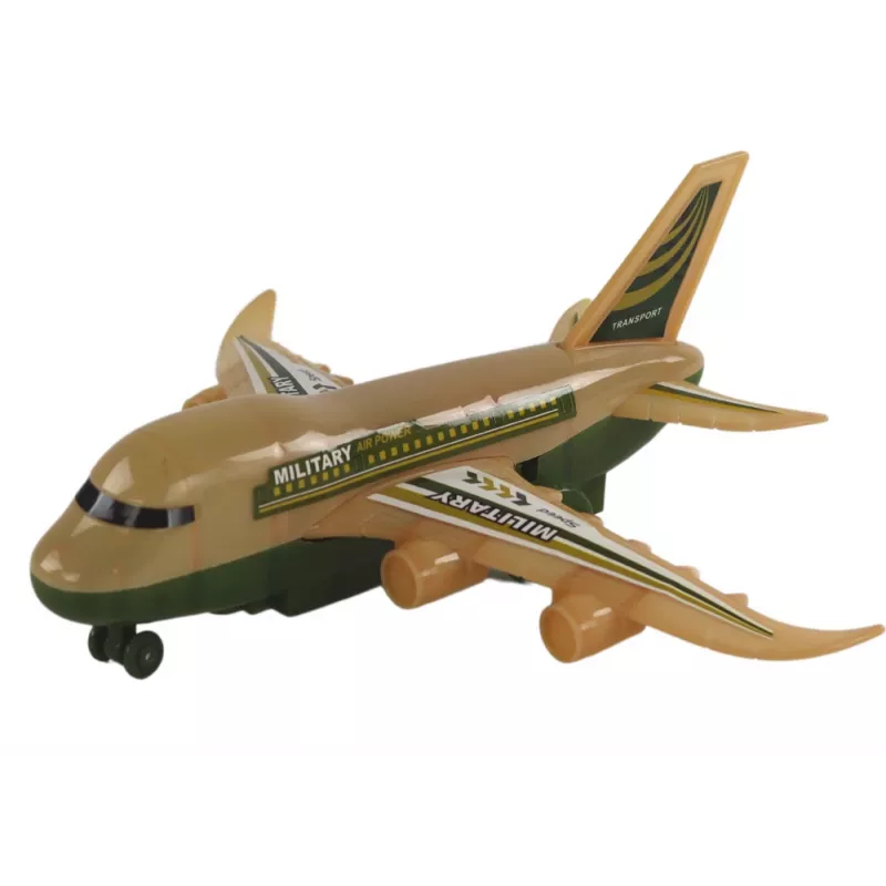 LEAN TOYS avião R/C telecomandado militar camuflado luzes comando