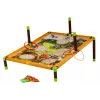 LEAN TOYS Jogo de Arcada Lançamento de Saco e Argolas 2em1 Tabuleiro Dinossauros