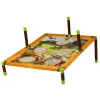 LEAN TOYS Jogo de Arcada Lançamento de Saco e Argolas 2em1 Tabuleiro Dinossauros