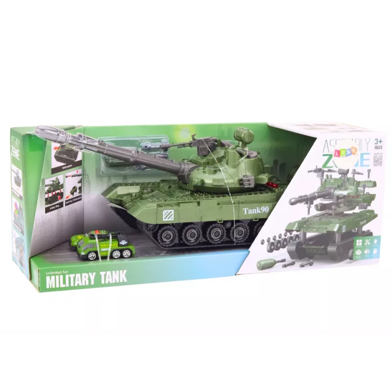 LEAN TOYS tanque veículo militar DIY desmontagem sons kit de suspensão