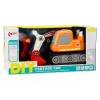 LEAN TOYS escavadora de rastos de desenhos animados kit de puzzle 3D de madeira - laranja
