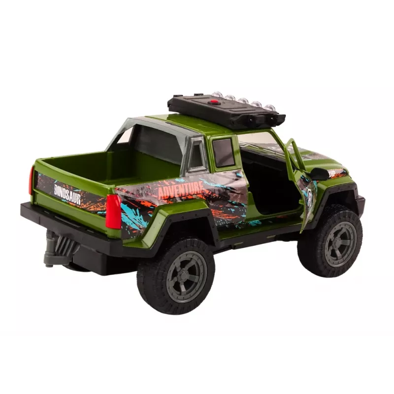 LEAN TOYS Carro de Caça Todo-o-Terreno Hunter Dinossauro Luzes Sons Verde