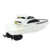 LEAN TOYS Barco a motor RC a pilhas preto-branco
