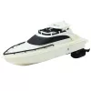 LEAN TOYS Barco a motor RC a pilhas preto-branco