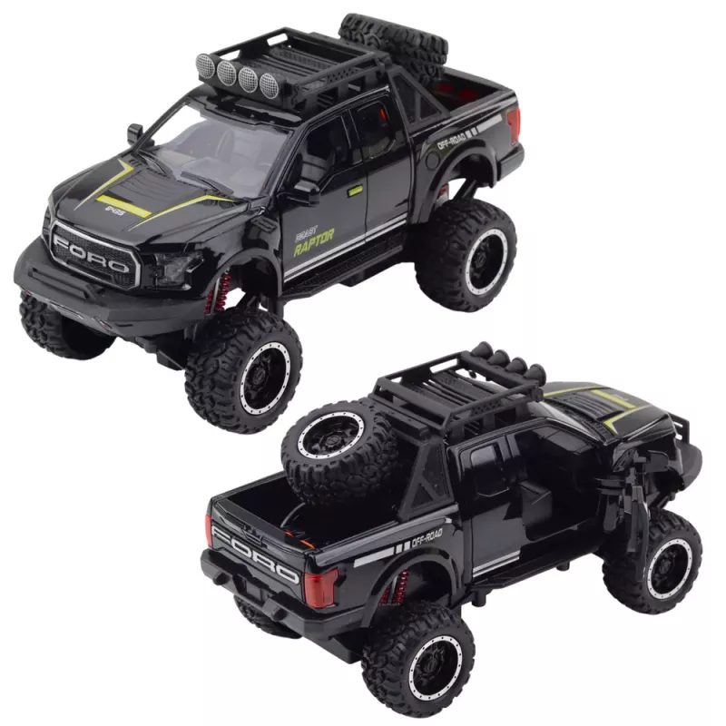 LEAN TOYS Veículo todo-o-terreno Raptor com portas que abrem, tração, luzes e mix de sons