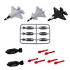 LEAN TOYS Conjunto militar navio submarino aviões de combate mísseis
