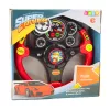 LEAN TOYS Volante Interativo para Crianças com Luzes, Sons e Vibrações, vermelho