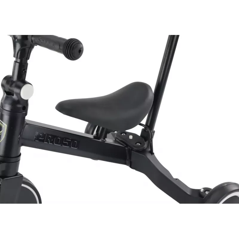 LEAN TRIKE PRO50 Triciclo com Barra de Empurrar Preto