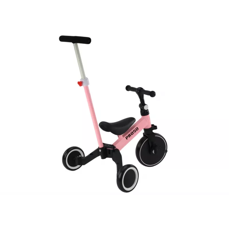 LEAN TRIKE PRO50 Triciclo com Barra de Empurrar Rosa