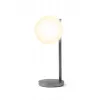 Lexon Bubble Lamp Candeeiro de Secretária LED com Carregador Qi de 15W, Gunmetal