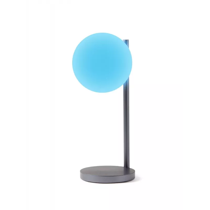 Lexon Bubble Lamp Candeeiro de Secretária LED com Carregador Qi de 15W, Gunmetal