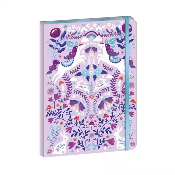 Janod Unicorn Dreamland Caderno com Elástico, 6+