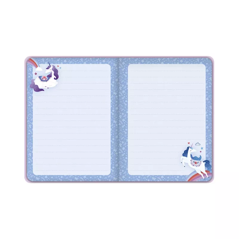 Janod Unicorn Dreamland caderno com elástico, 6+
