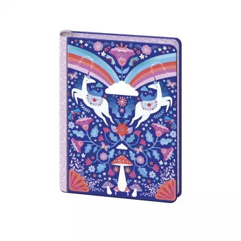 Janod Dreamland Unicorn Conjunto de Papelaria 40 Peças - Convites, Cartões de Agradecimento, Envelopes, Autocolantes, Caneta