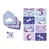 Janod Dreamland Unicorn Conjunto de Papelaria 40 Peças - Convites, Cartões de Agradecimento, Envelopes, Autocolantes, Caneta