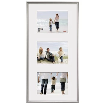 Hama Madrid moldura para 3 fotografias 10x15 cm, prata, 23x45 cm