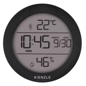 Kienzle Termo-Higrómetro Redondo Analógico - Aço Inoxidável - Prateado
