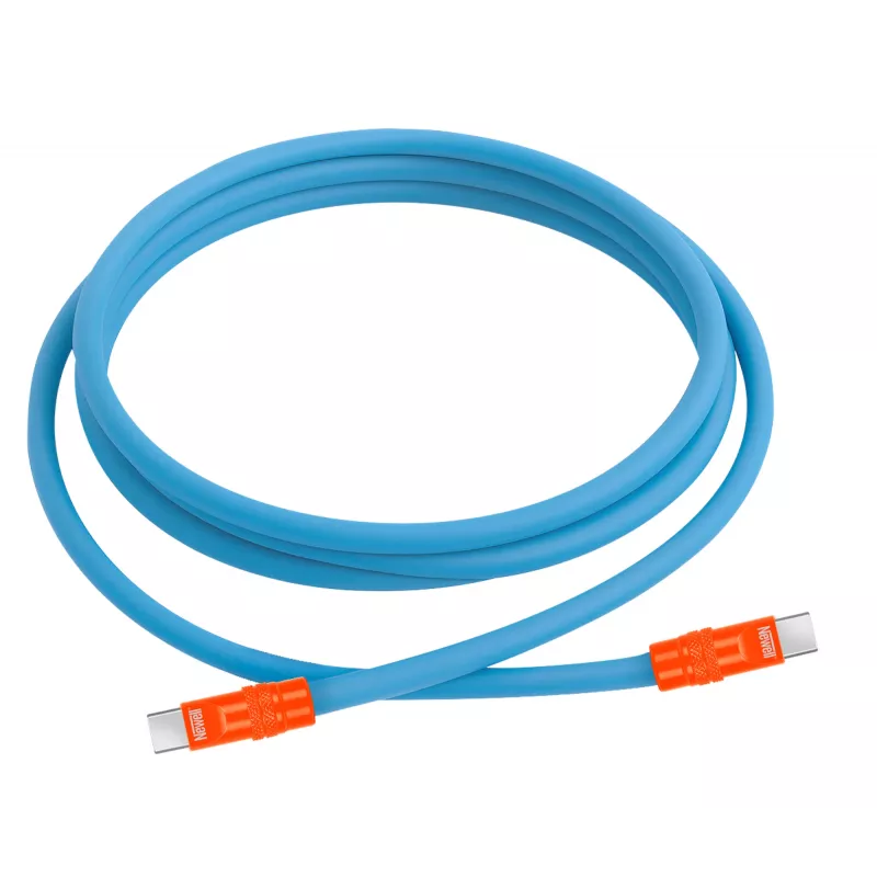 Newell Cabo USB-C para USB-C 100W, 2m, silicone, azul-laranja