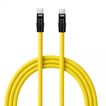 Newell Cabo USB-C para USB-C 100W, 2m, silicone, amarelo-preto