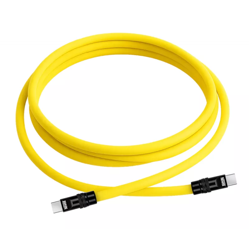 Newell Cabo USB-C para USB-C 100W, 2m, silicone, amarelo-preto