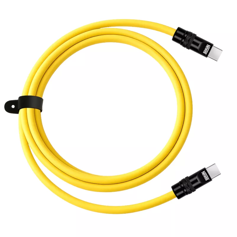 Newell Cabo USB-C para USB-C 100W, 2m, silicone, amarelo-preto
