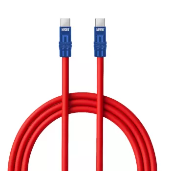 Newell Cabo USB-C para USB-C 100W 2m silicone vermelho-azul-marinho