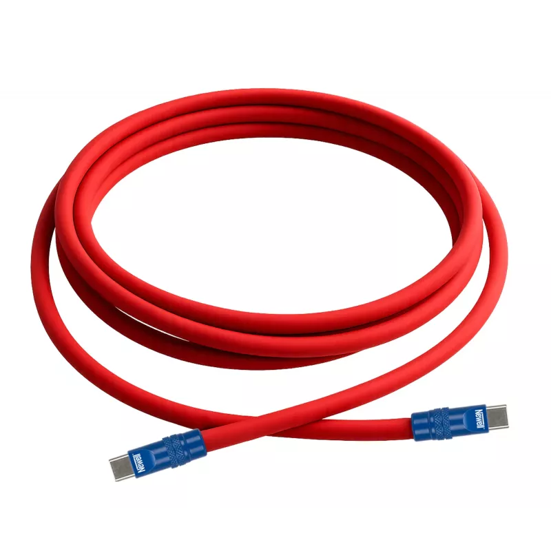 Newell Cabo USB-C para USB-C 100W 2m silicone vermelho-azul-marinho