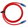 Newell Cabo USB-C para USB-C 100W 2m silicone vermelho-azul-marinho