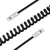 Newell Cabo USB-C para USB-C 100W 1,5m silicone espiral preto