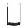 Newell Cabo USB-C para USB-C 100W 1,5m silicone espiral preto