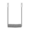 Newell Cabo USB-C para USB-C 100W, 1,5m, silicone, espiral, cinzento
