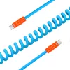 Newell Cabo USB-C para USB-C 100W 1,5m silicone espiral azul-laranja