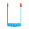 Newell Cabo USB-C para USB-C 100W 1,5m silicone espiral azul-laranja