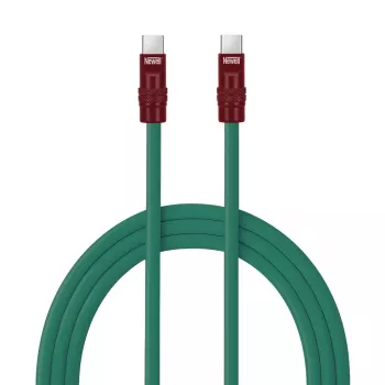 Newell Cabo USB-C para USB-C 100W 2m silicone verde-bordô