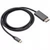 Akyga AK-AV-16 Cabo USB-C para DisplayPort, 4K 60 Hz, 1,8 m, preto