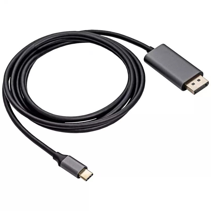 Akyga AK-AV-16 Cabo USB-C para DisplayPort, 4K 60 Hz, 1,8 m, preto