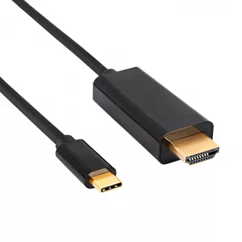 Akyga AK-AV-18 Cabo USB-C para HDMI, 4K, 1,8 m, preto