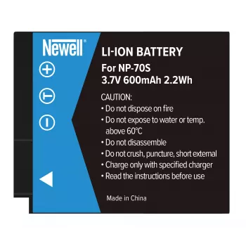 Bateria de substituição NP-70S Newell para câmaras Fujifilm