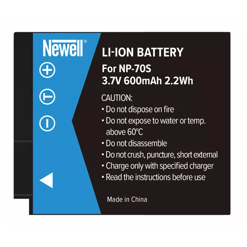 Bateria de substituição NP-70S Newell para câmaras Fujifilm