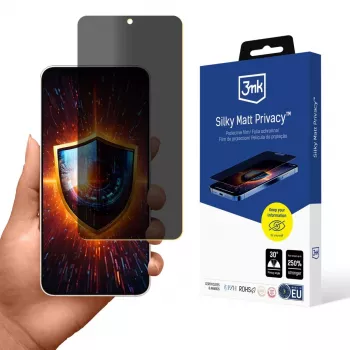 3MK Silky Matt Privacy - Proteção de Ecrã de Privacidade Mate para Samsung Galaxy S25 Edge