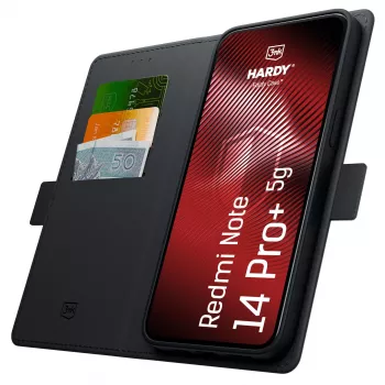 3MK PROTECTION Redmi Note 14 Pro+ - Capa 3mk Hardy Foldy preta