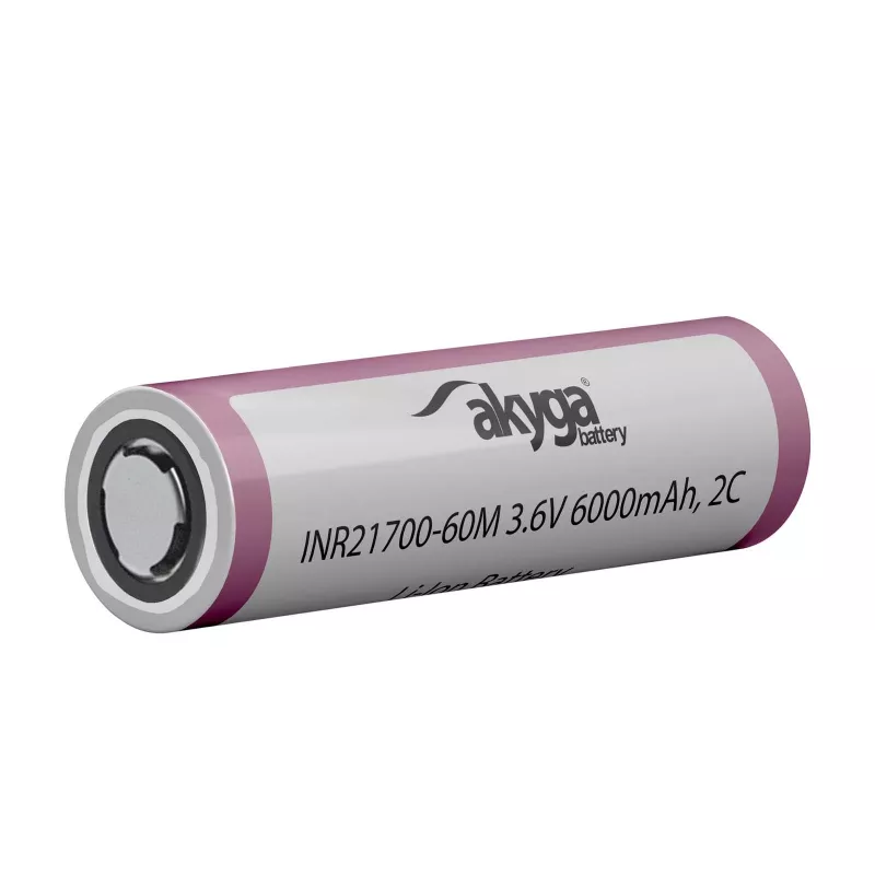 Akyga AKY2185 INR21700-60M 2C bateria de iões de lítio 21700 3,6 V 6000 mAh