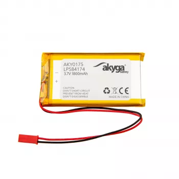 Akyga AKY0157 LP584174 Bateria Li-Po 3,7 V 1800 mAh, PCM, JST 2,54 2 pinos, 150 mm
