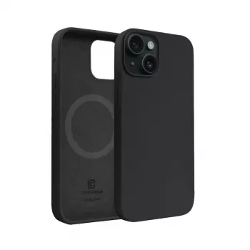Crong Color Cover capa magnética para Apple iPhone 15 Plus com MagSafe (preto)