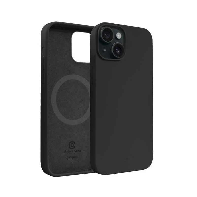 Crong Color Cover capa magnética para Apple iPhone 15 Plus com MagSafe (preto)
