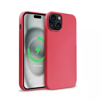 Crong Color Cover capa magnética para iPhone 15 Plus MagSafe (rosa)
