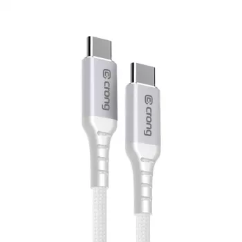 Crong Armor Link Cabo USB-C para USB-C 100W PD 5A 200cm Branco
